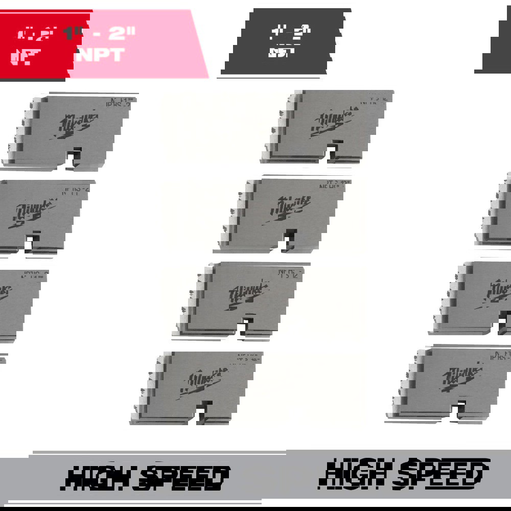 Pipe Threader Dies; Thread Size: 1 in, 2 in ; Thread Direction: Right Hand ; Thread Standard: NPT ; Material: Steel ; UNSPSC Code: 27112805